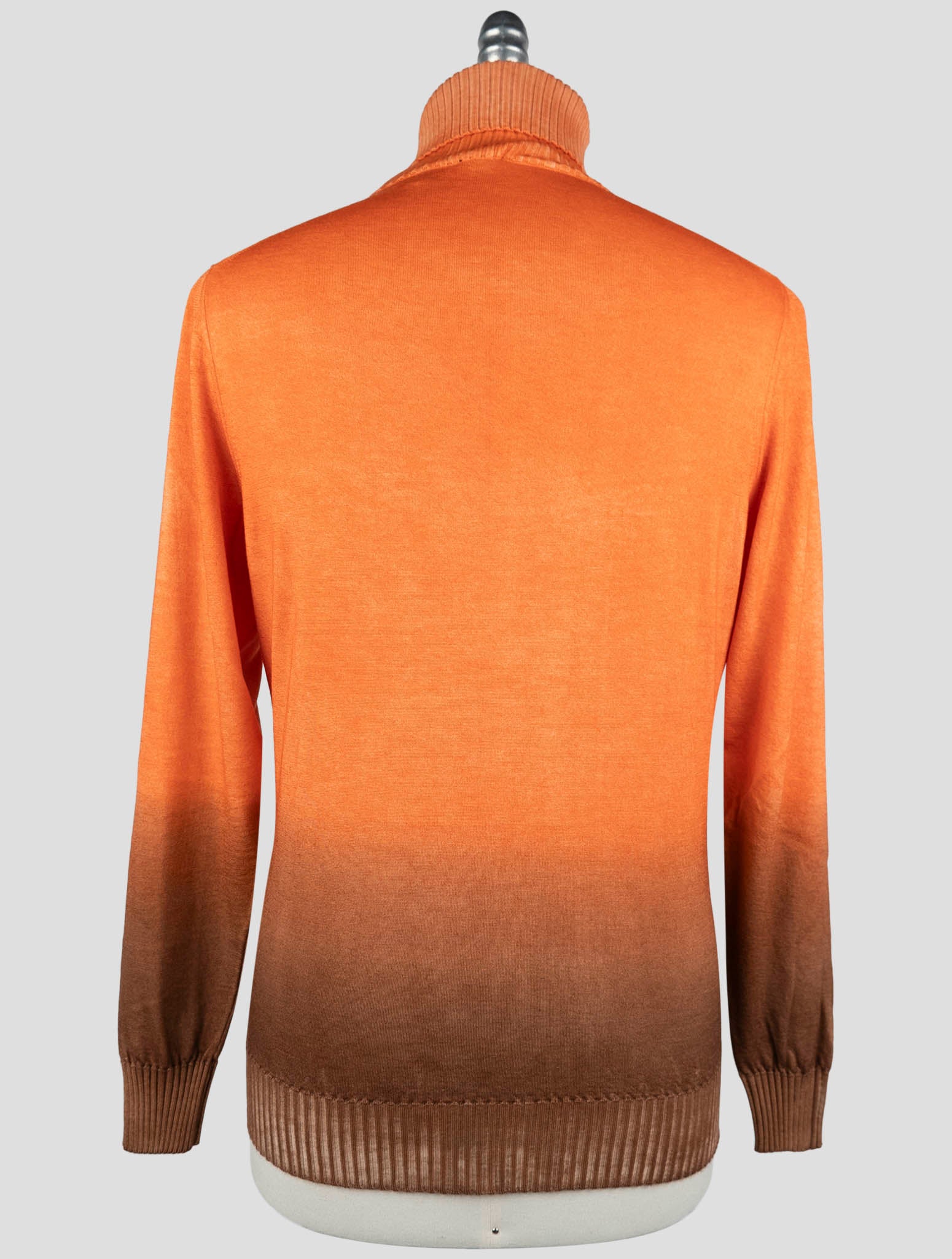 Kiton Orange Cashmere Sweater Turtleneck