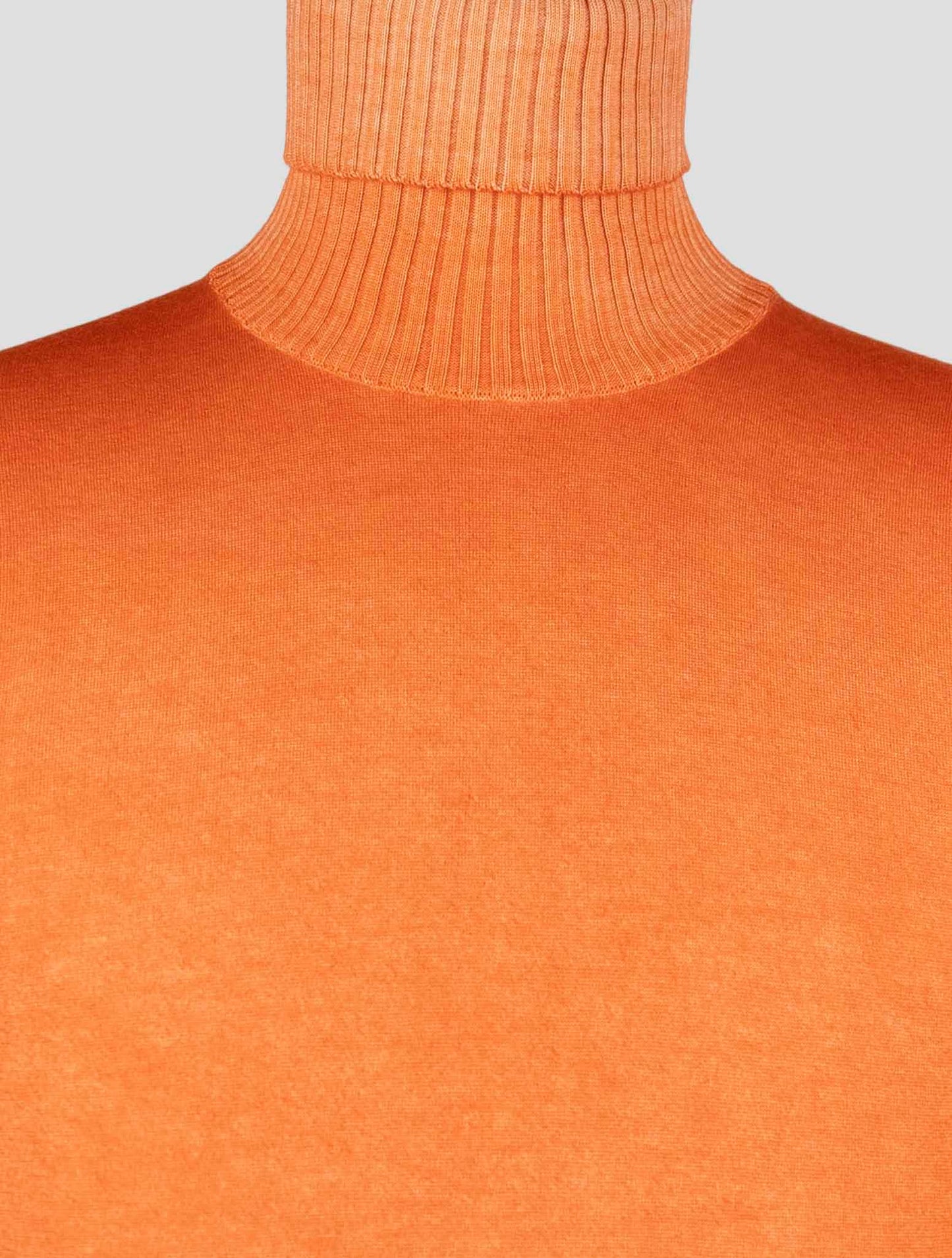 Kiton Orange Cashmere Sweater Turtleneck