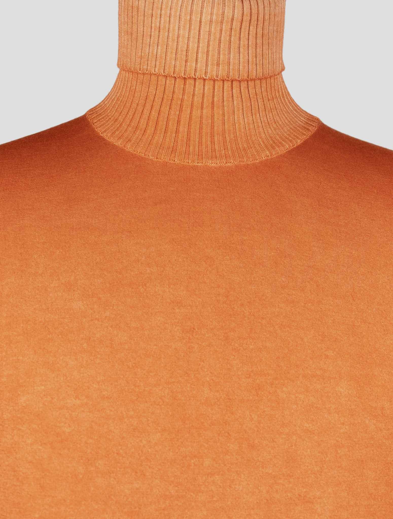 Kiton Orange Cashmere Sweater Turtleneck