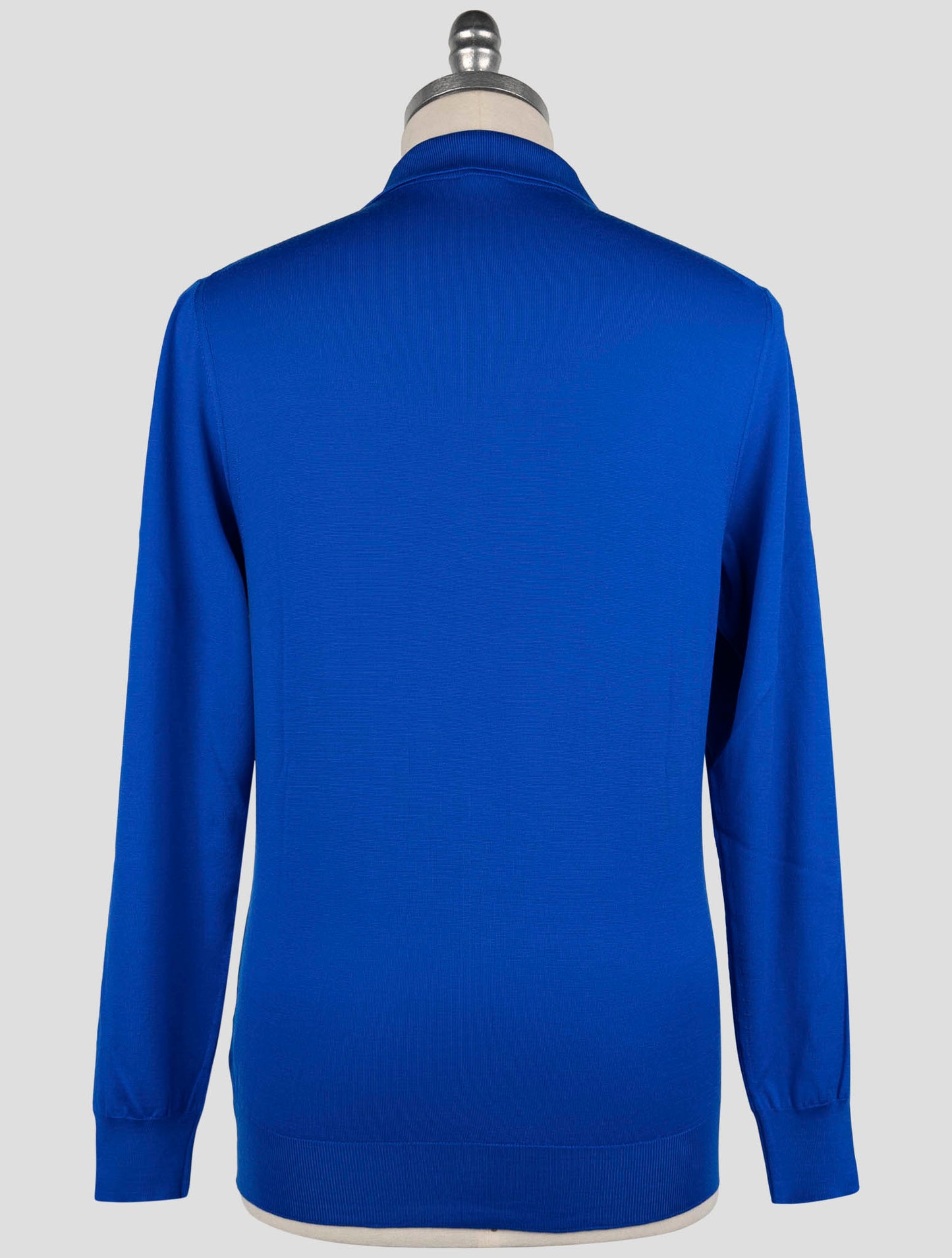 Kiton Blue Wool Sweater Polo