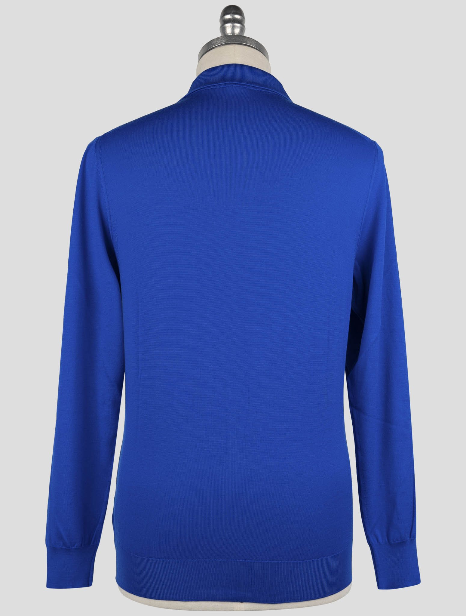 Kiton Blue Wool Sweater Polo