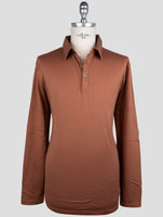 Kiton Brown Cotton Cashmere Sweater Polo