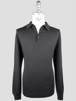 Kiton Dark Gray Wool Sweater Polo