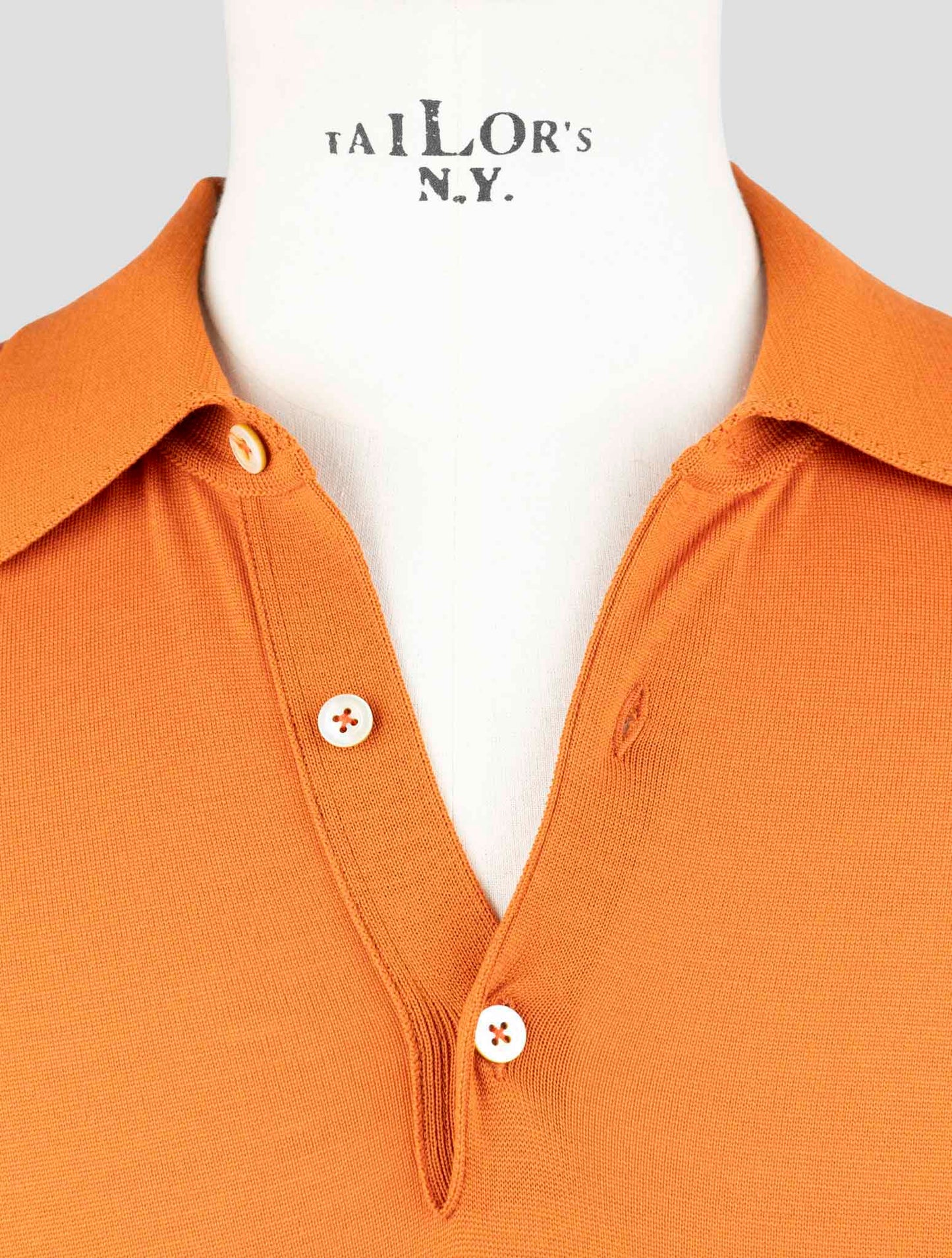 Kiton Orange Wool Sweater Polo