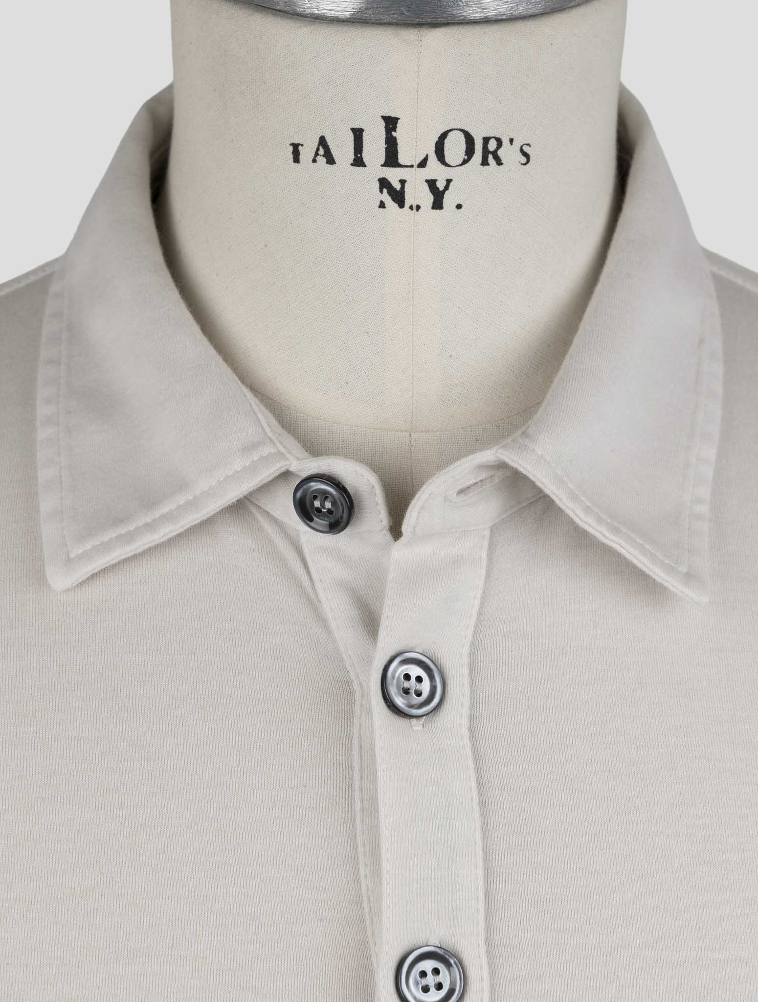 Kiton Gray Cotton Cashmere Sweater  Polo