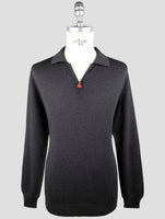 Kiton Dark Gray Wool Sweater Polo