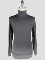 Kiton Gray Cashmere Silk SweaterTurtleneck