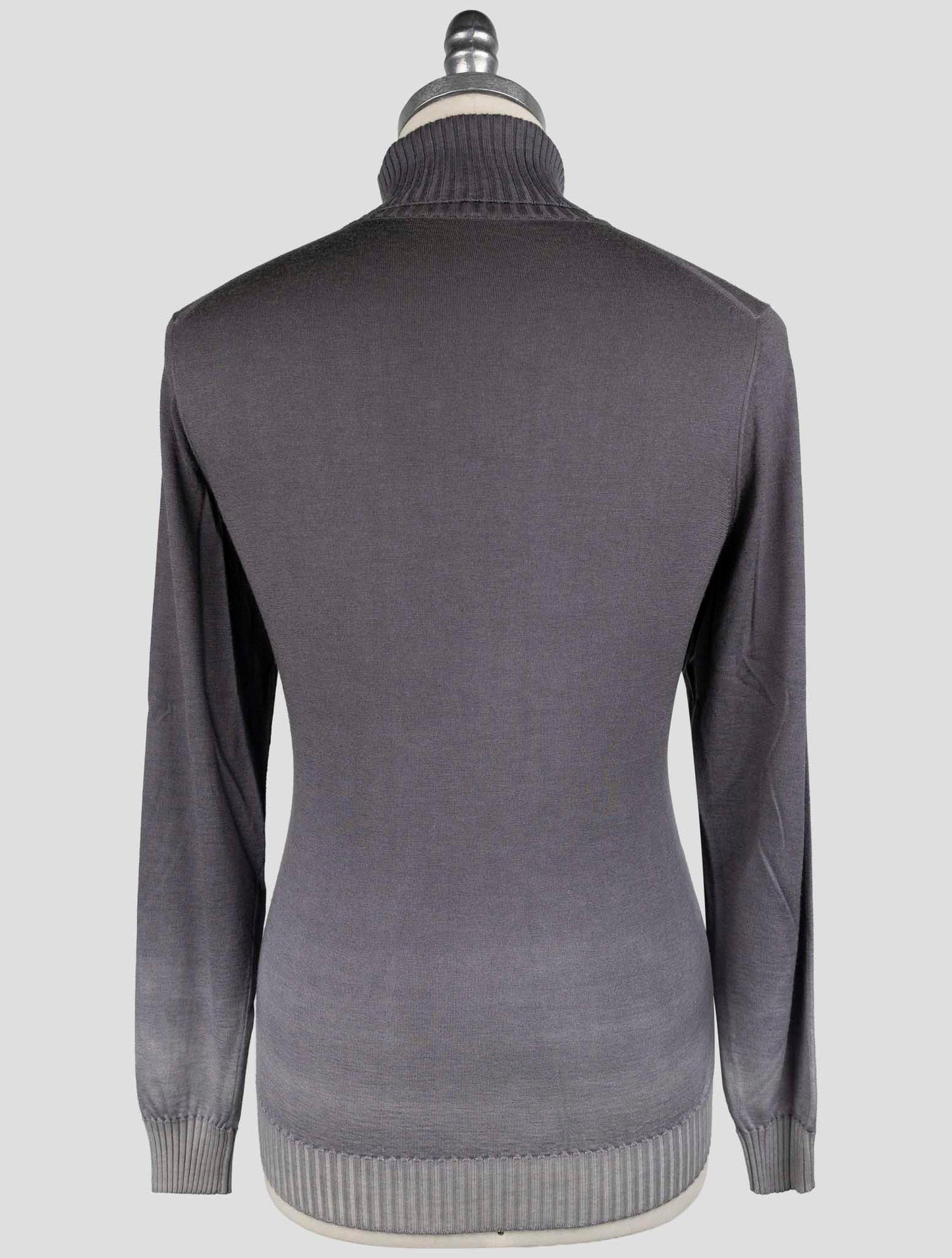 Kiton Gray Cashmere Silk SweaterTurtleneck