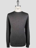 Kiton Gray Silk Cashmere Linen Sweater Crewneck