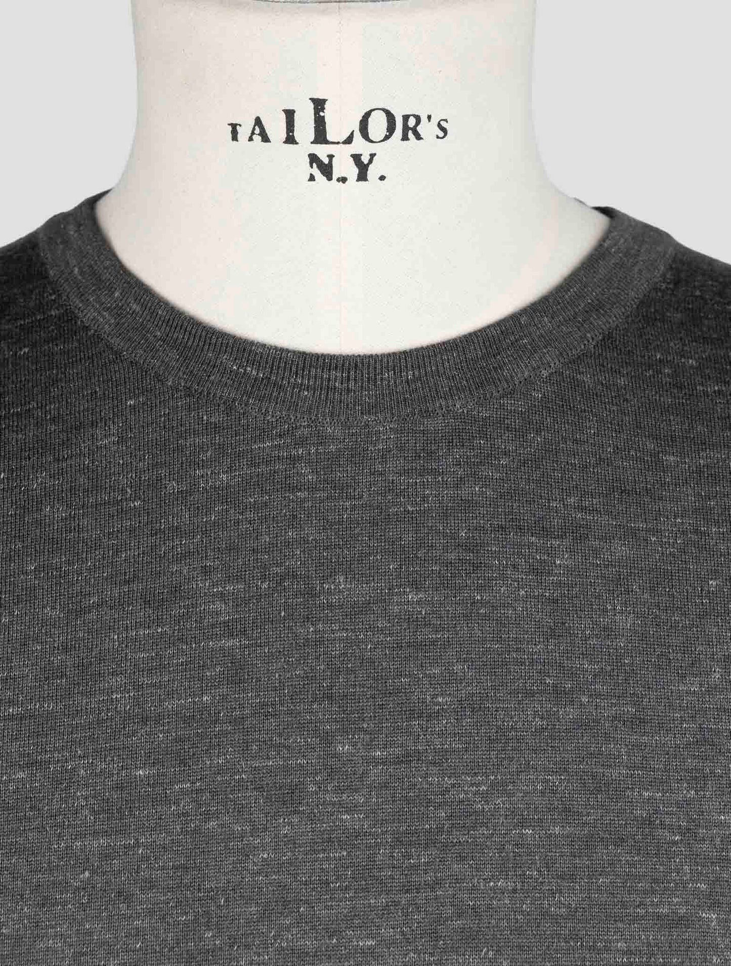 Kiton Gray Silk Cashmere Linen Sweater Crewneck