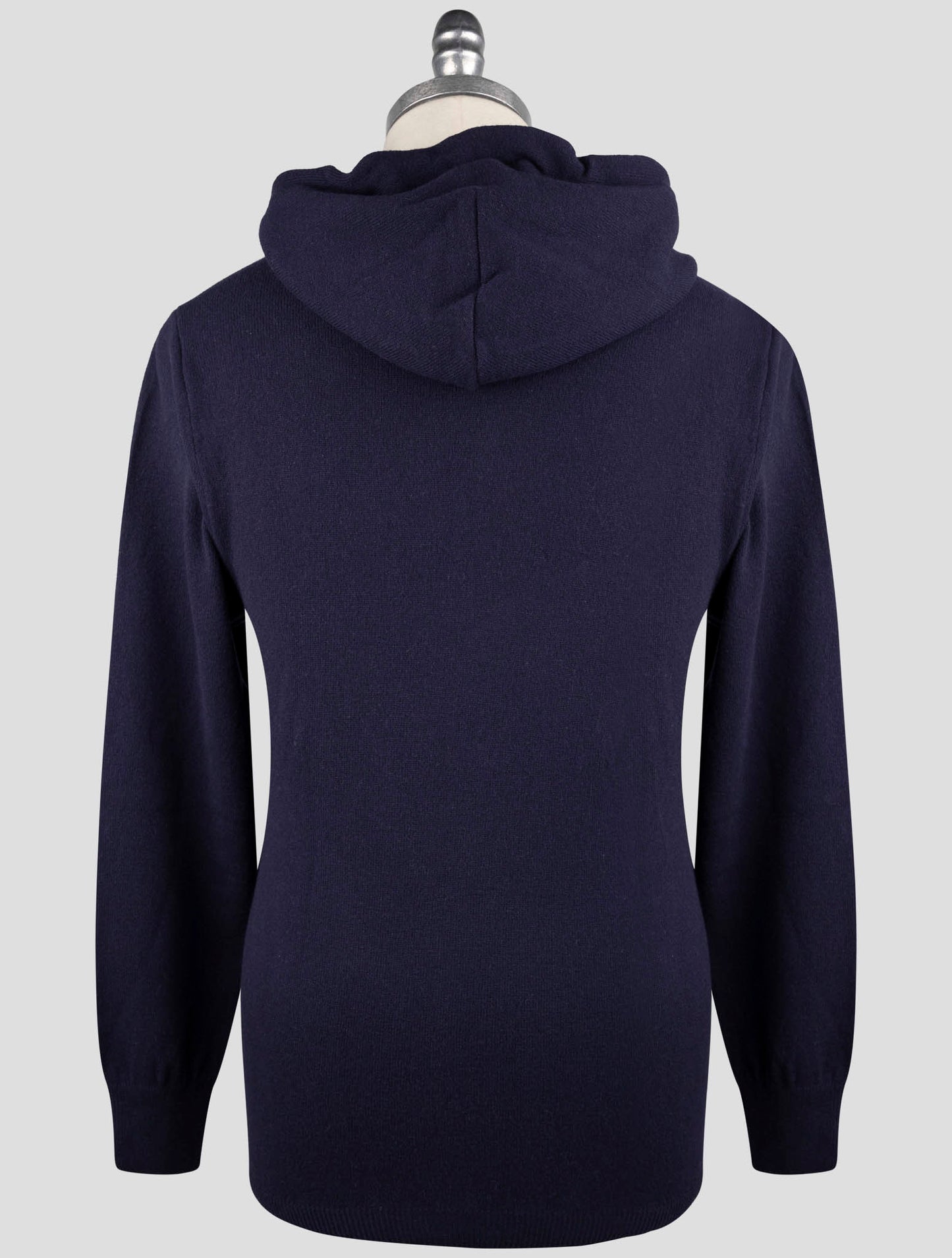 Kiton Blue Cotton Cashmere Sweater Full Zip