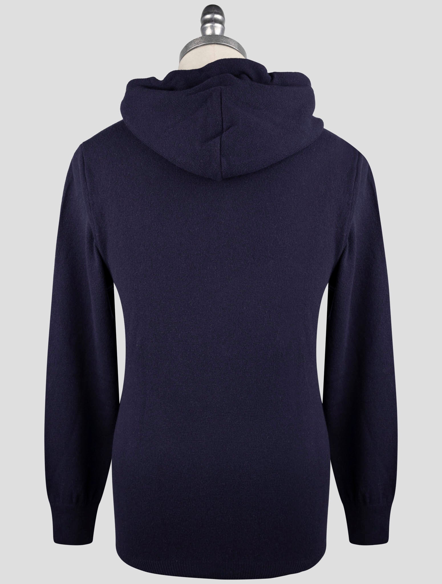 Kiton Blue Cotton Cashmere Sweater Full Zip