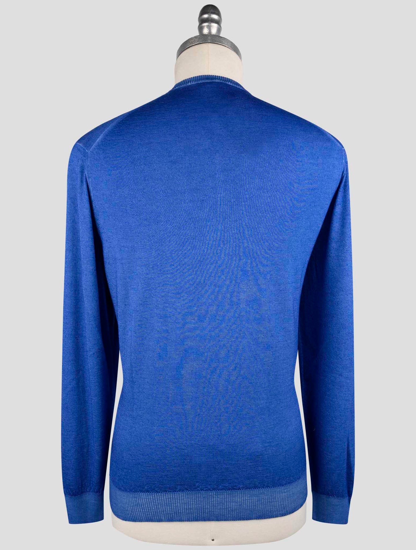 Kiton Blue Cashmere Silk Sweater V-Neck