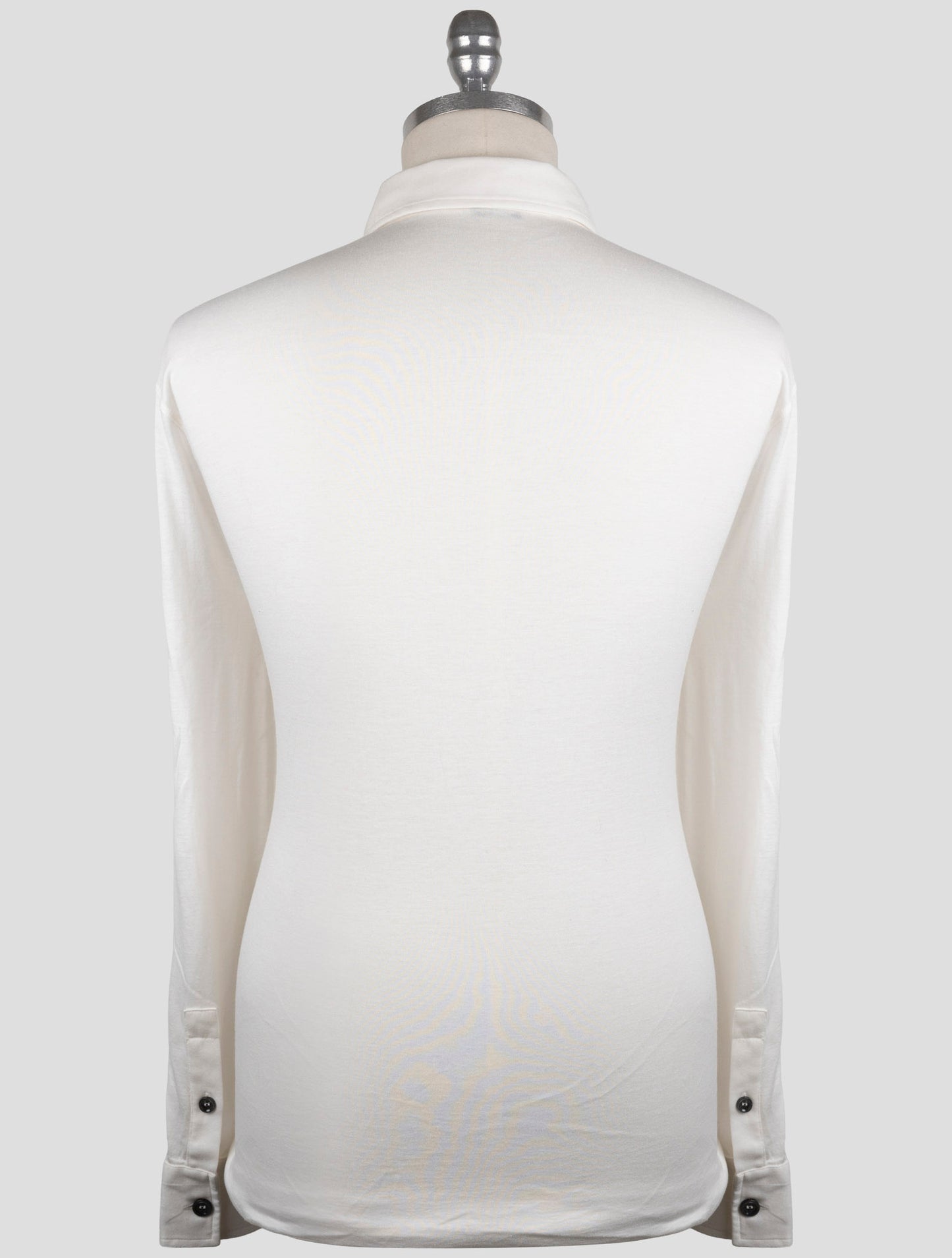 Kiton White Cotton Cashmere Sweater  Polo