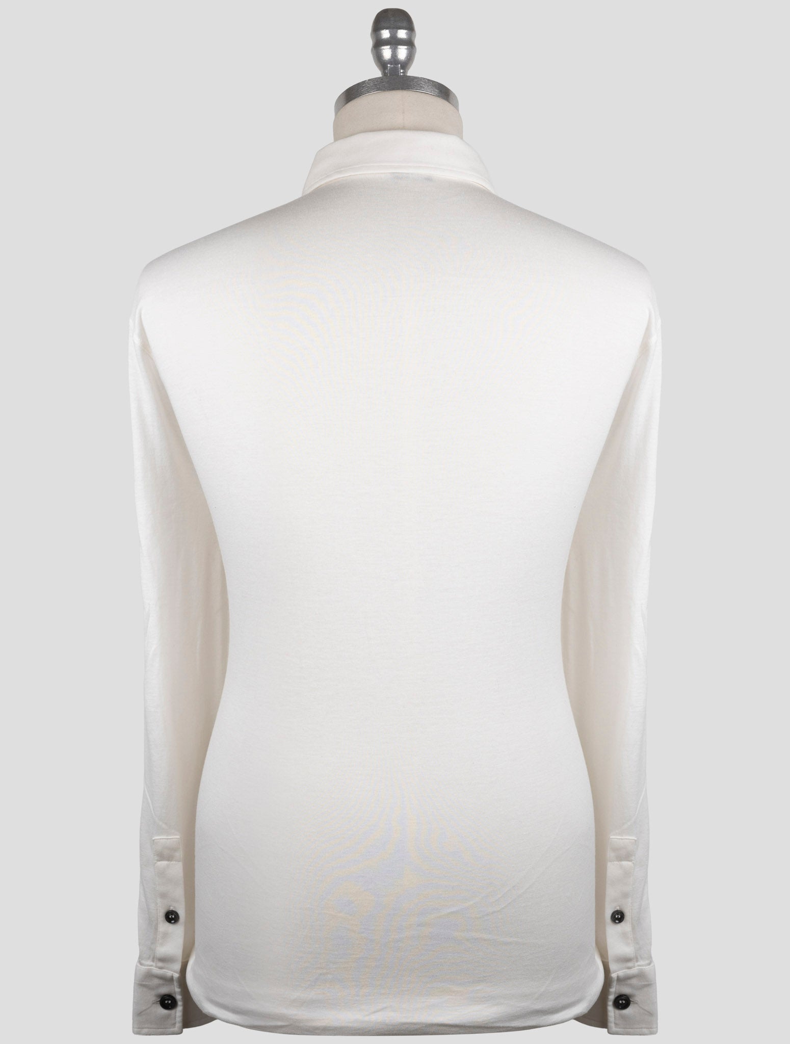 Kiton White Cotton Cashmere Sweater  Polo
