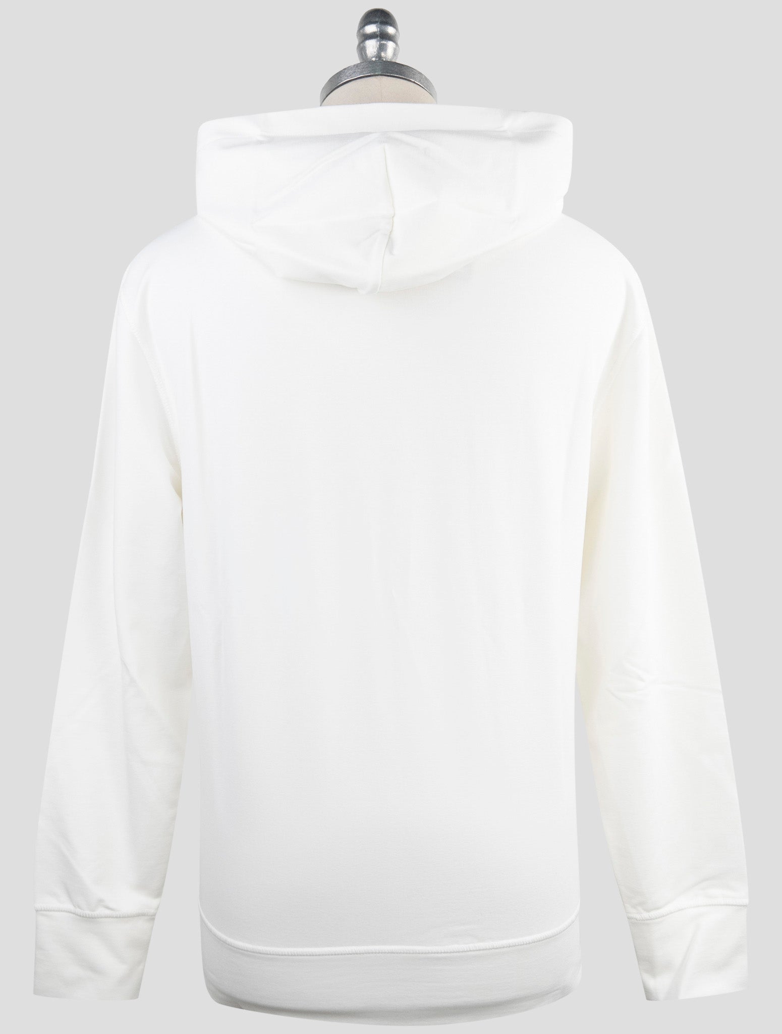 Kiton White Cotton Ea Sweater Hoodie