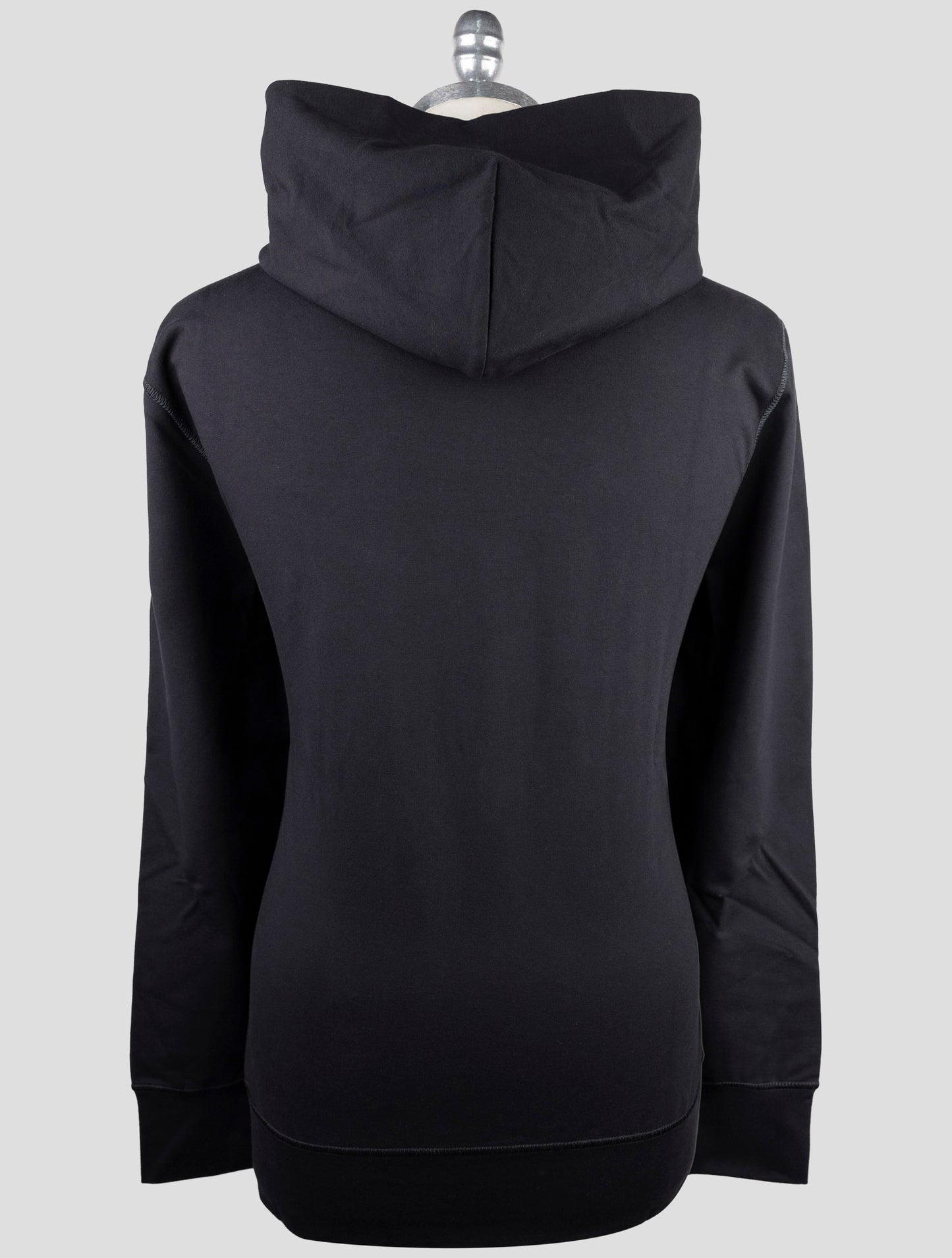 Kiton Black Cotton Ea Sweater Hoodie