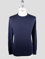 Kiton Blue Wool Sweater Crewneck