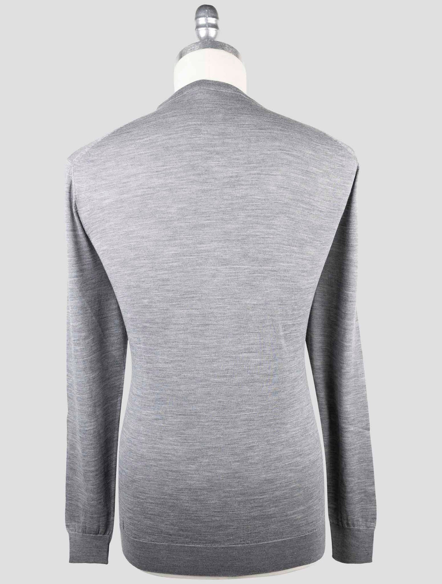 Kiton Gray Wool Sweater Crewneck
