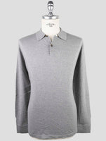 Kiton Gray Cotton Sweater Polo