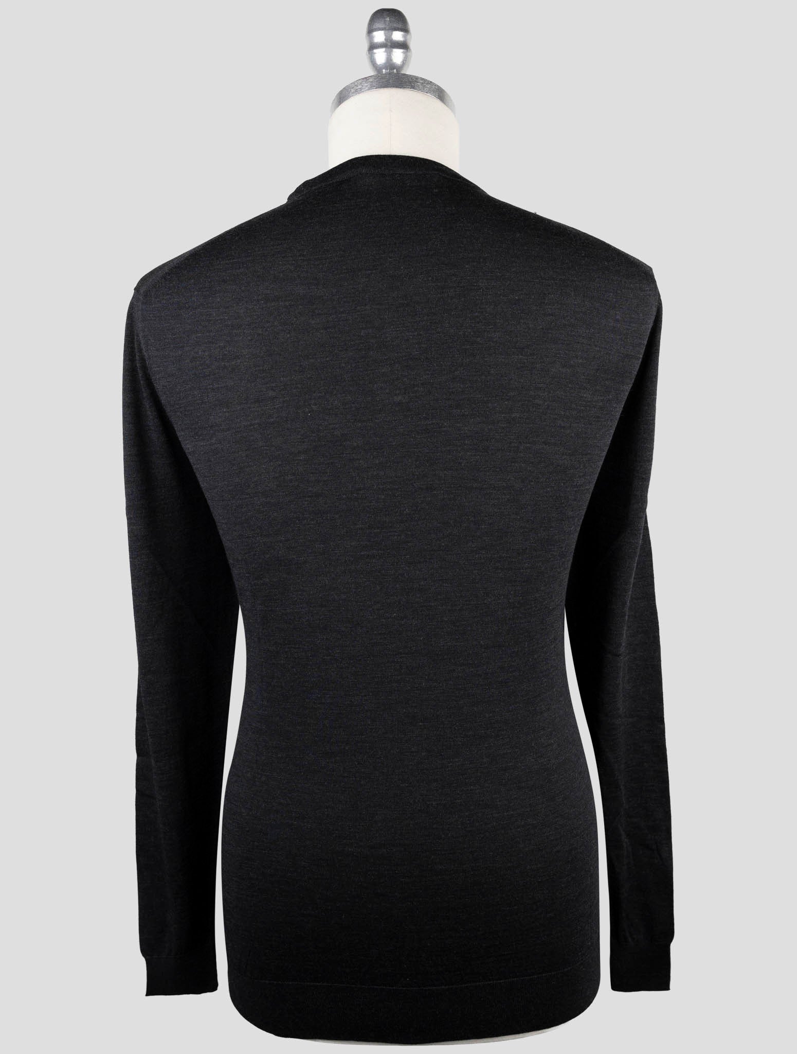 Kiton Gray Wool Sweater Crewneck