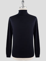 Kiton Blue Wool Sweater Turtleneck
