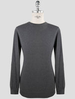 Kiton Gray Cotton Sweater Crewneck