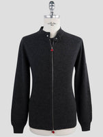 Kiton Dark Gray Wool Sweater Full Zip