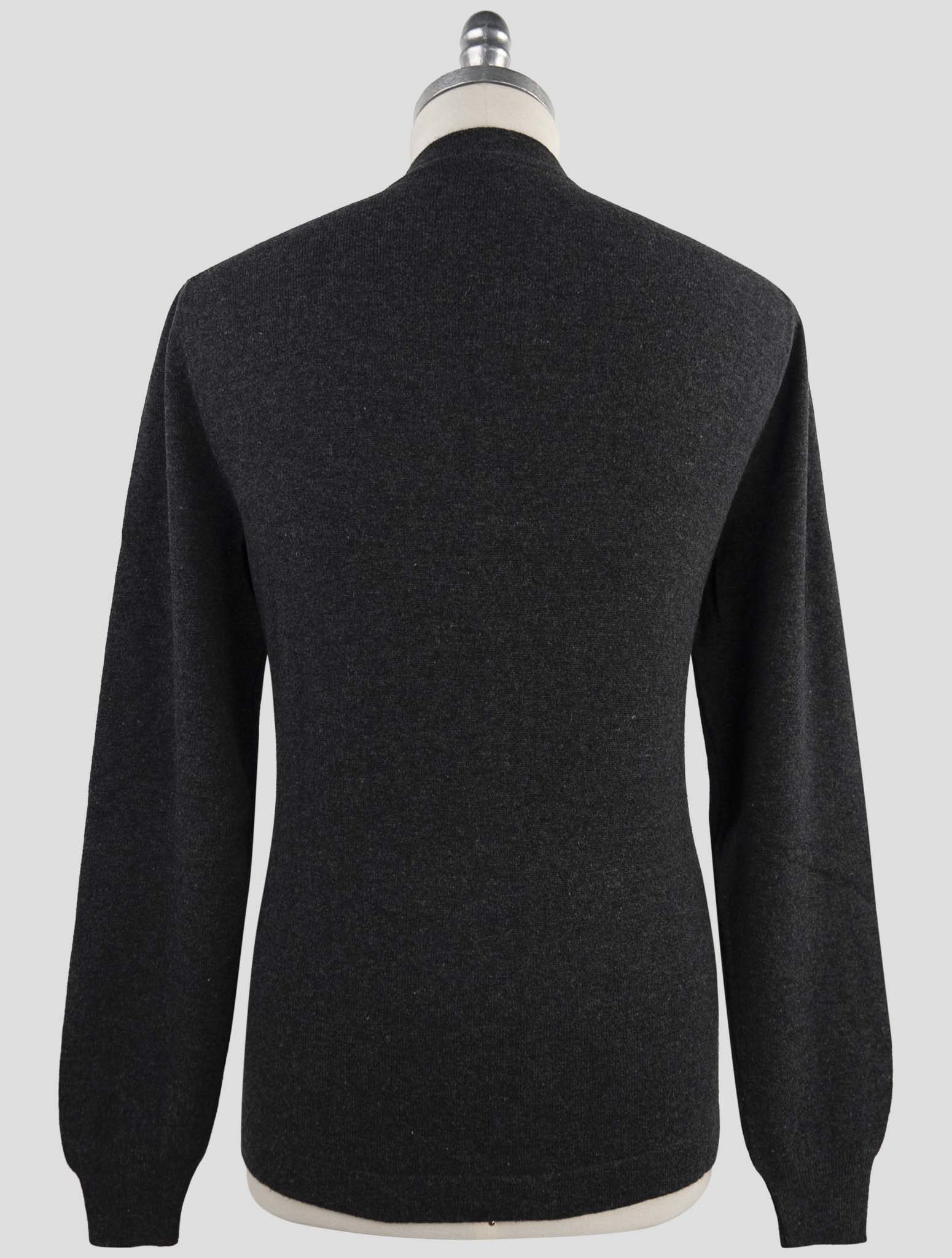 Kiton Dark Gray Wool Sweater Full Zip