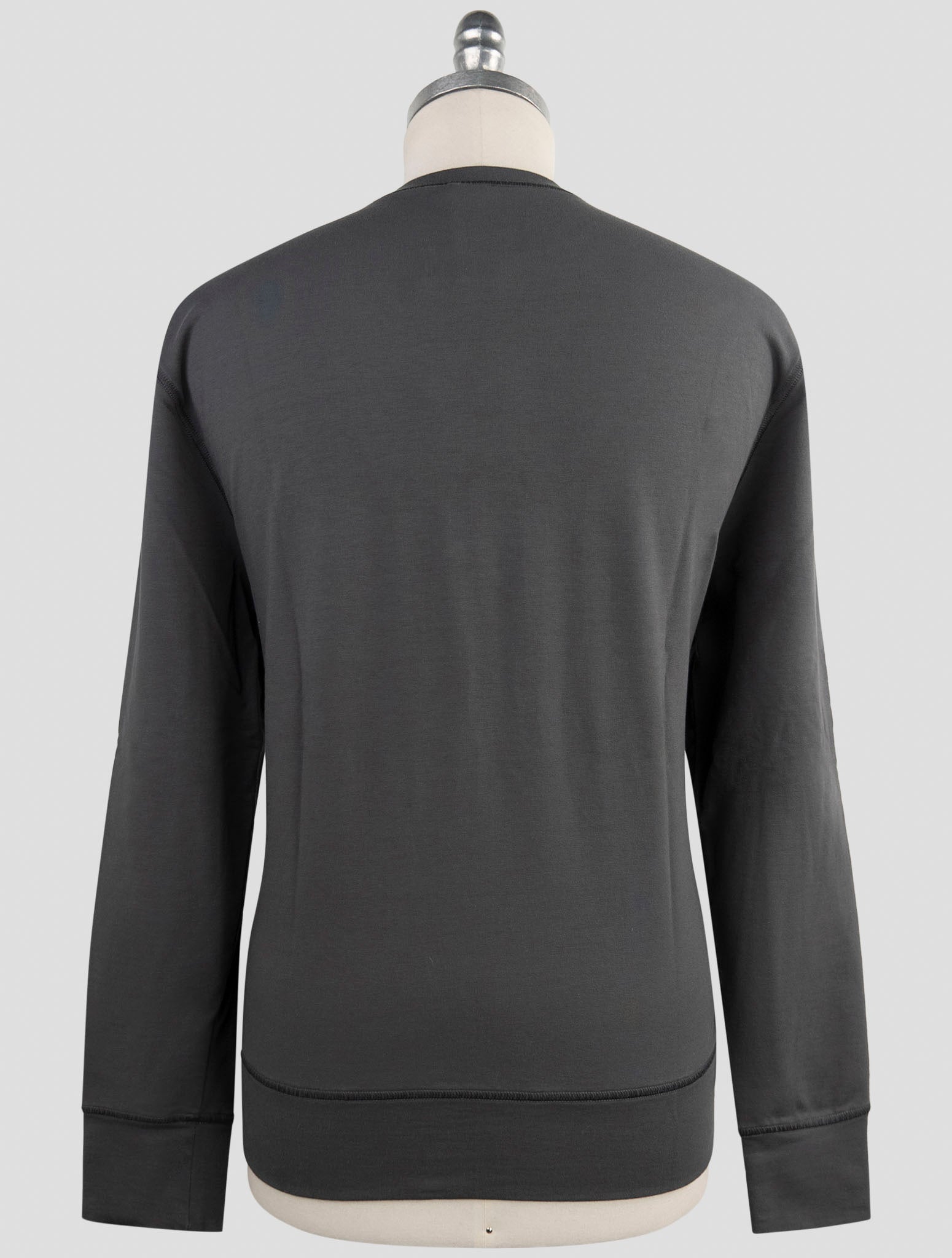 Kiton Gray Cotton Ea Sweater Hoodie