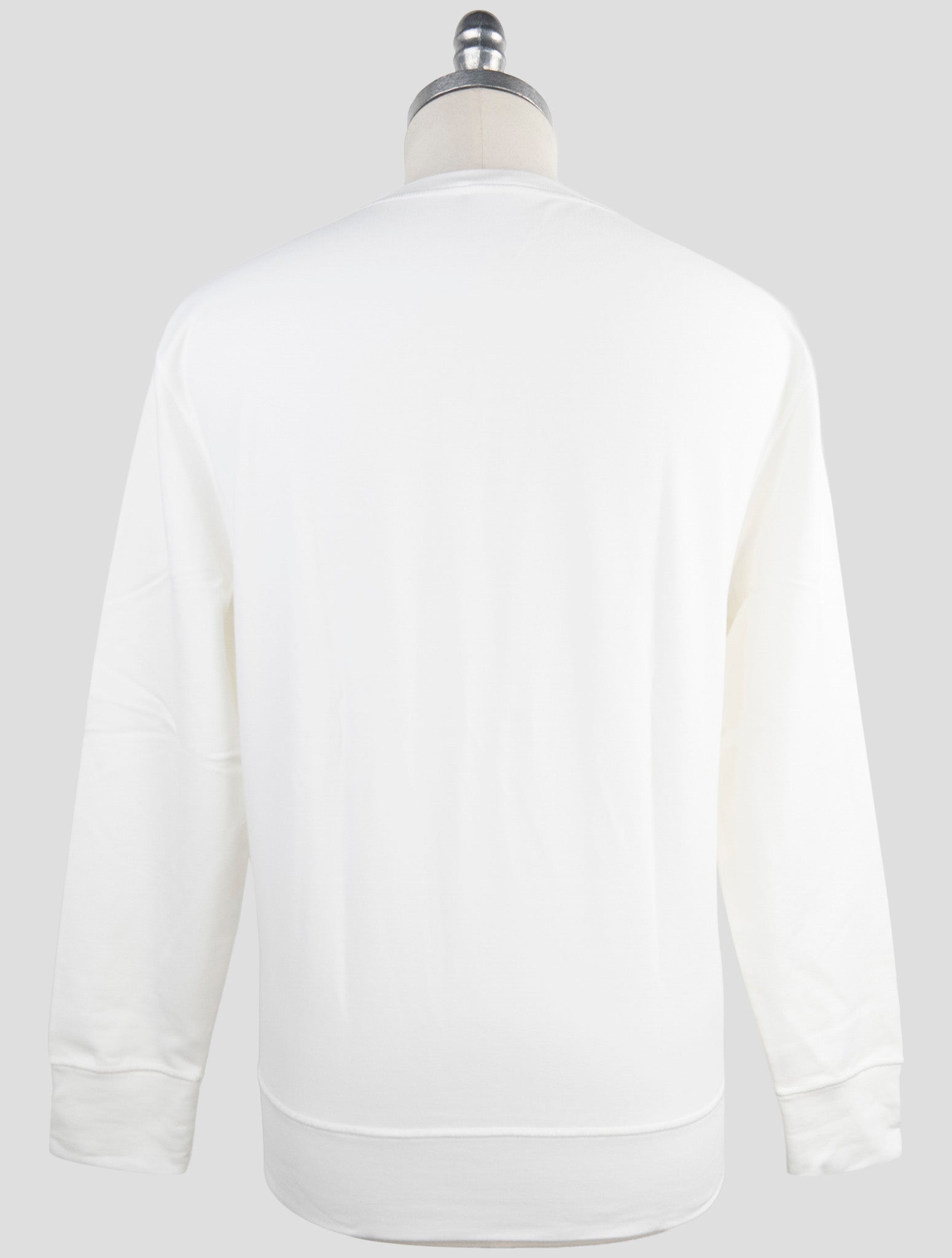 Kiton White Cotton Ea Sweater Crewneck