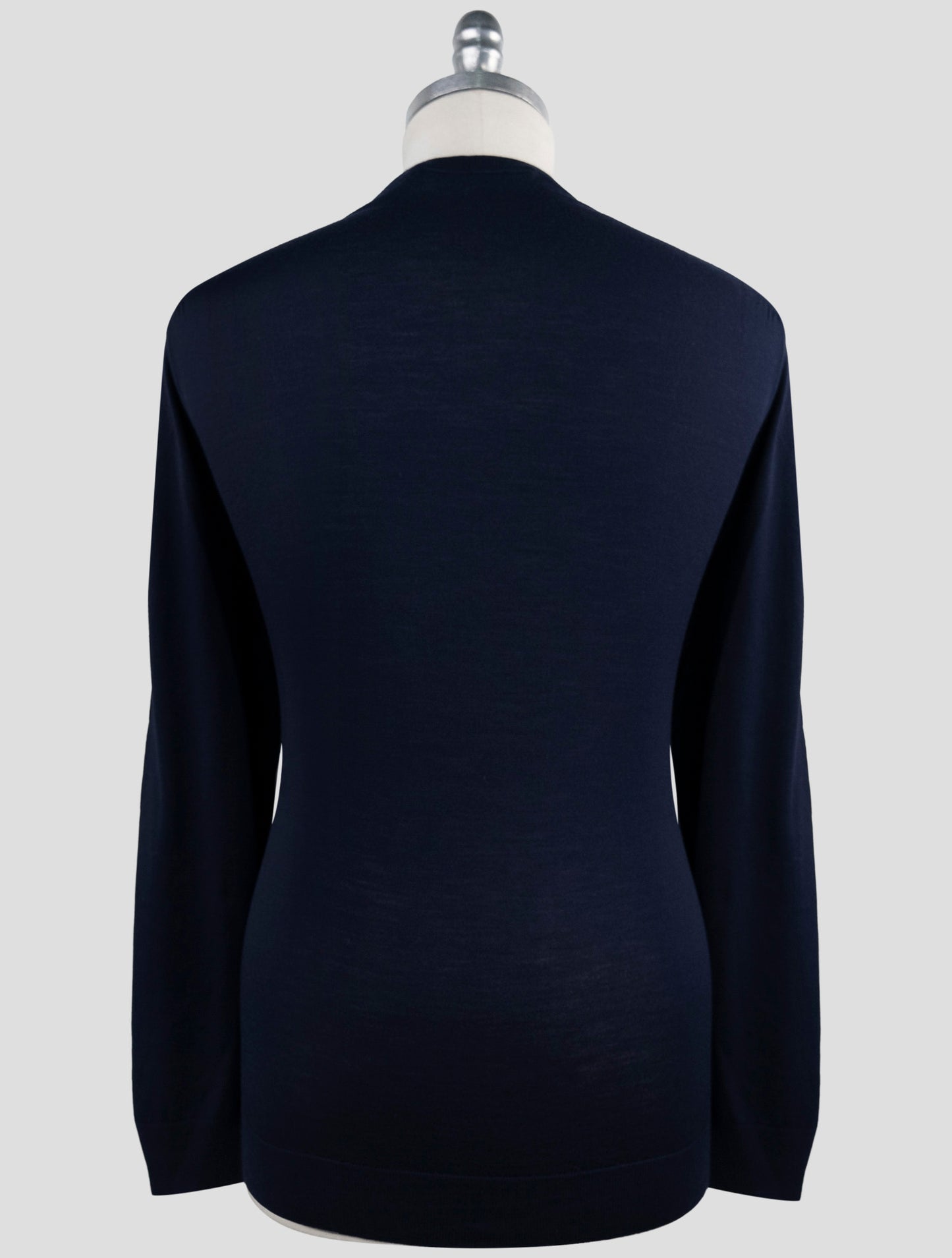 Kiton Blue Wool Sweater Crewneck