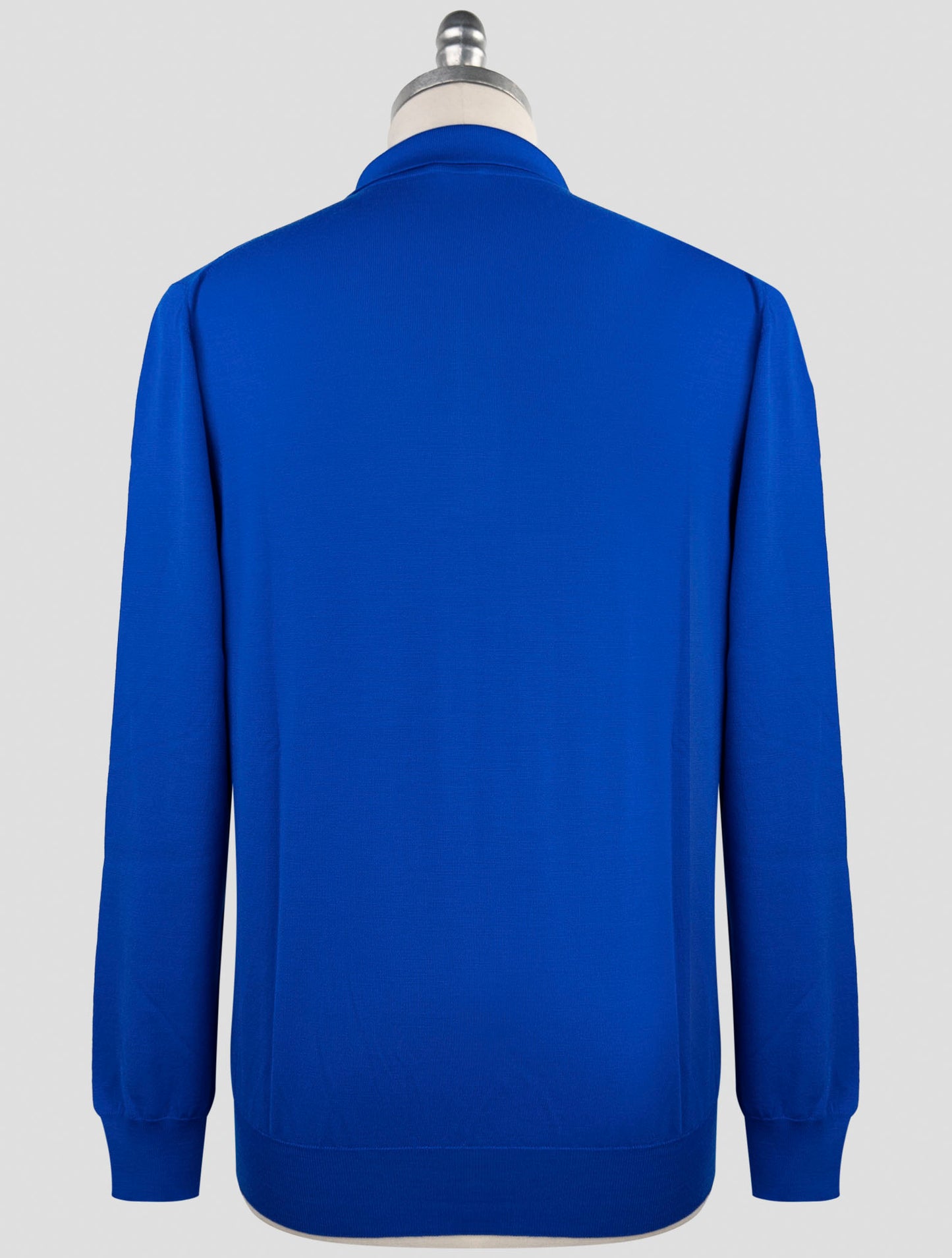 Kiton Blue Wool Sweater Polo