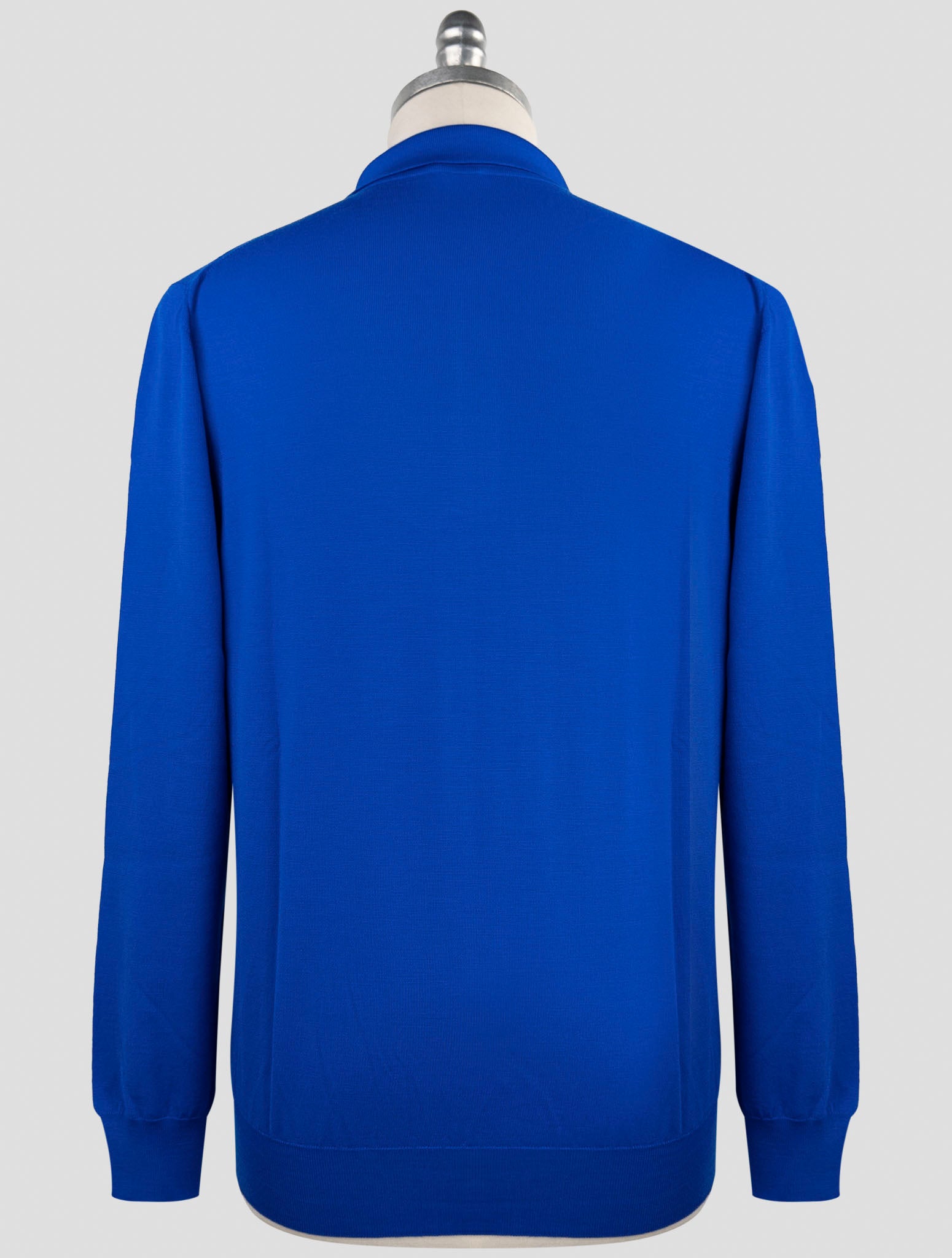 Kiton Blue Wool Sweater Polo