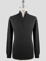 Kiton Dark Gray Wool Sweater Polo