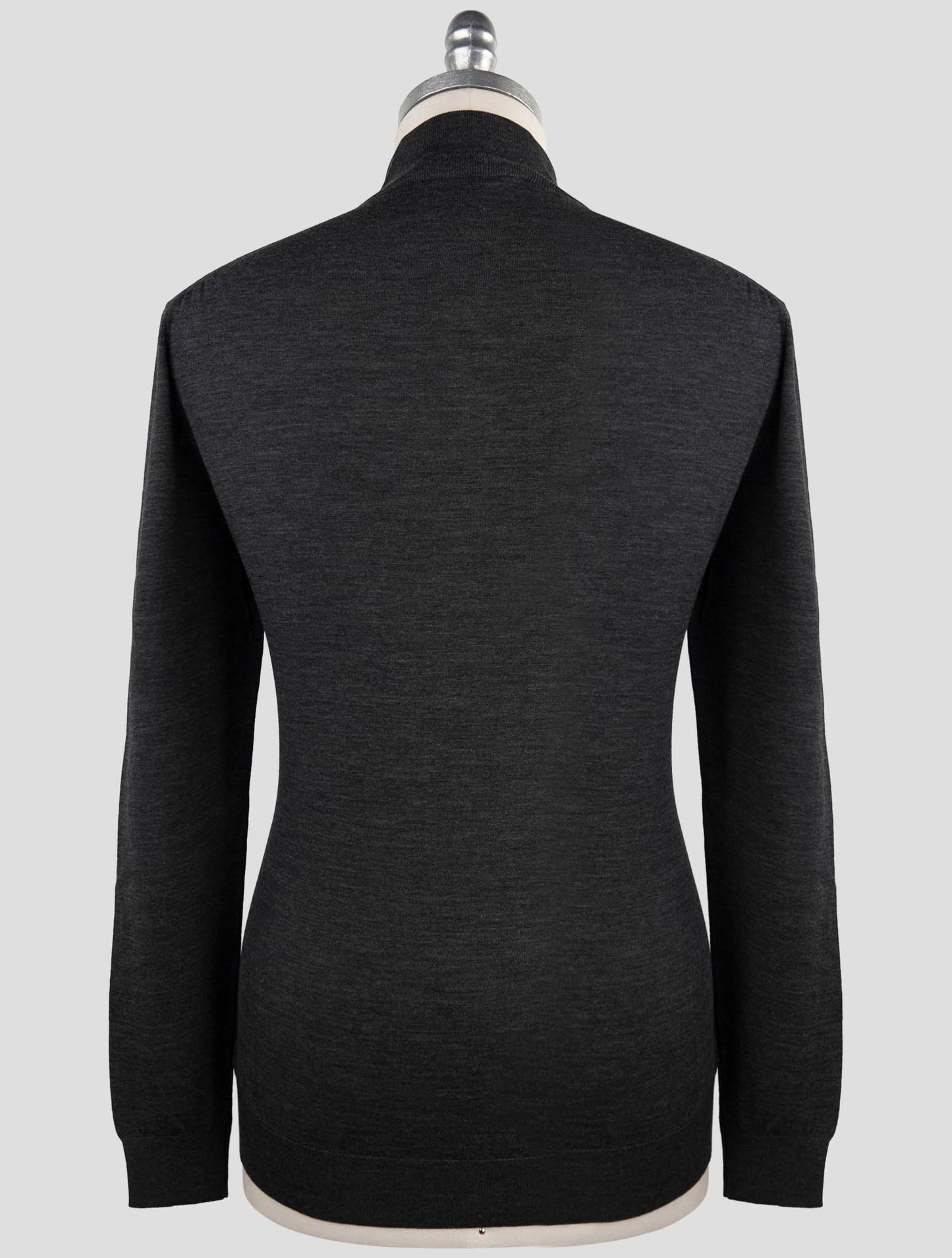 Kiton Dark Gray Wool Sweater Polo
