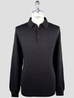 Kiton Dark Gray Wool Sweater Polo