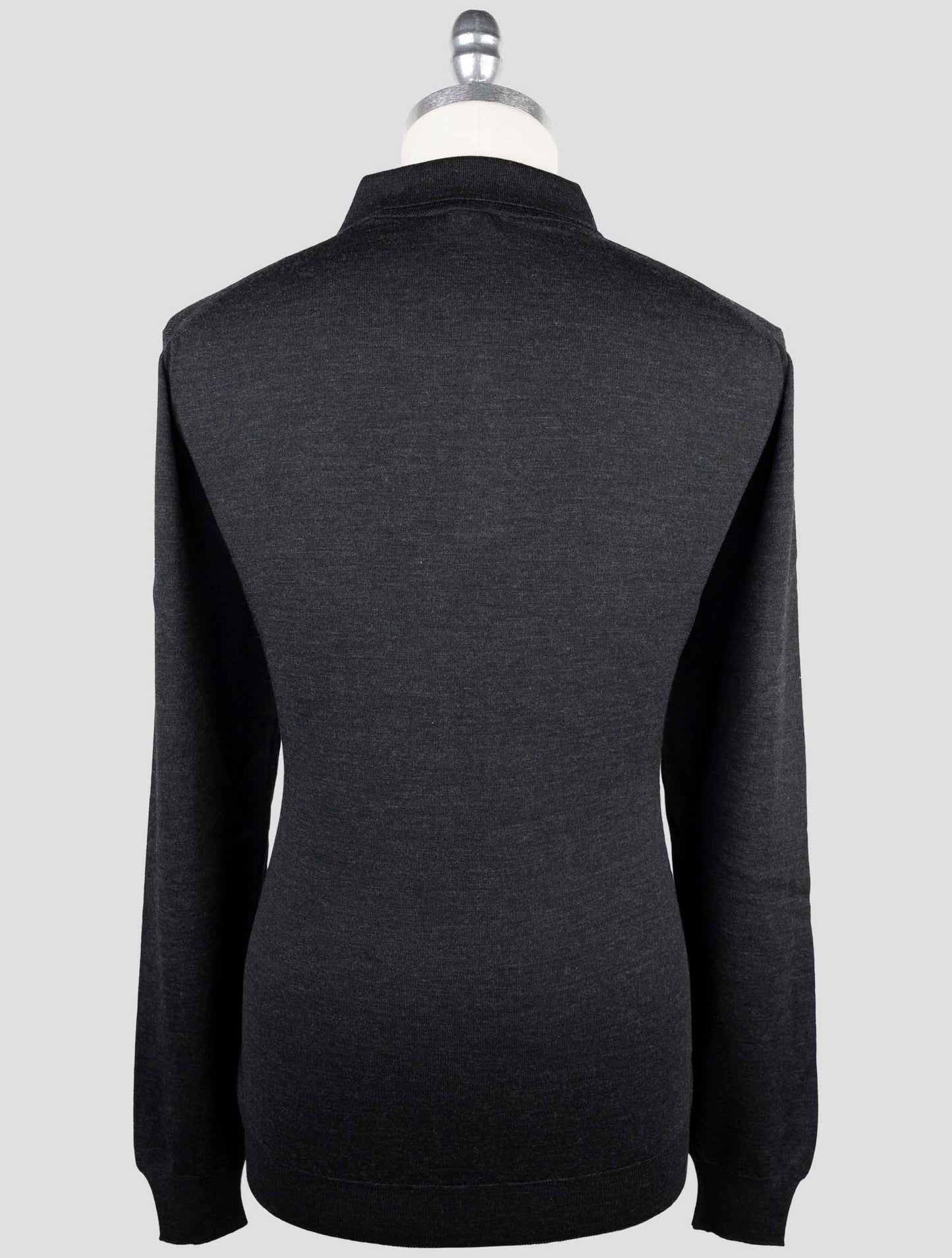 Kiton Dark Gray Wool Sweater Polo