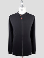 Kiton Black Wool Sweater Full Zip