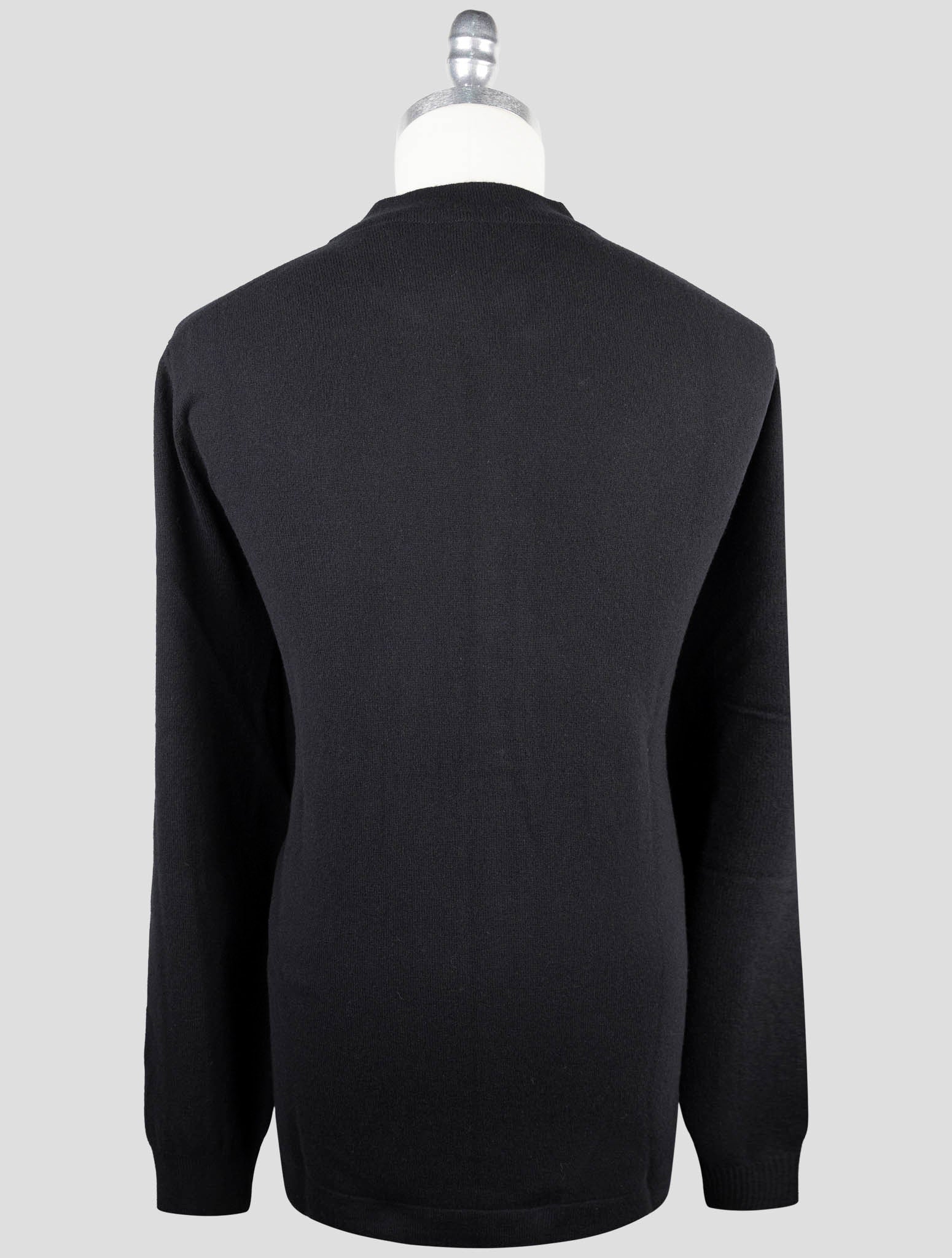 Kiton Black Wool Sweater Full Zip