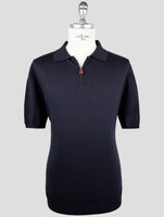 Kiton Blue Cotton Polo