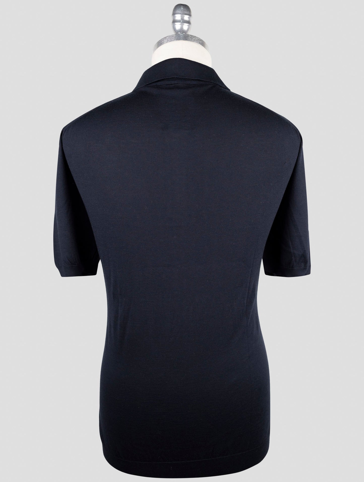 Kiton Blue Cotton Polo