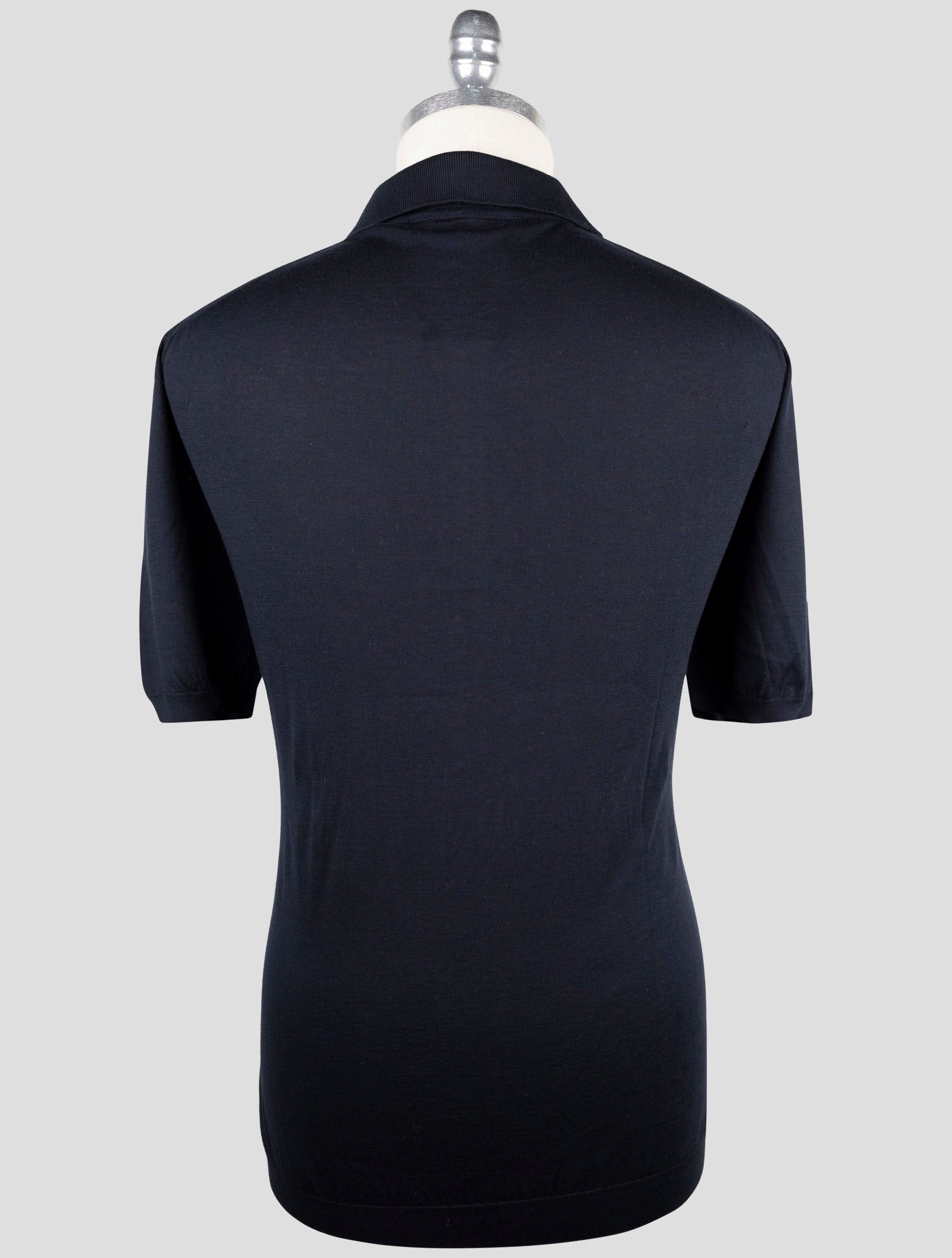 Kiton Blue Cotton Polo