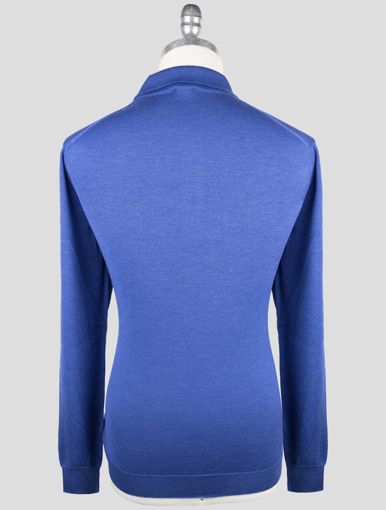 Kiton Blue Cashmere Silk Sweater Polo