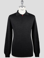 Kiton Dark Gray Wool Sweater Polo