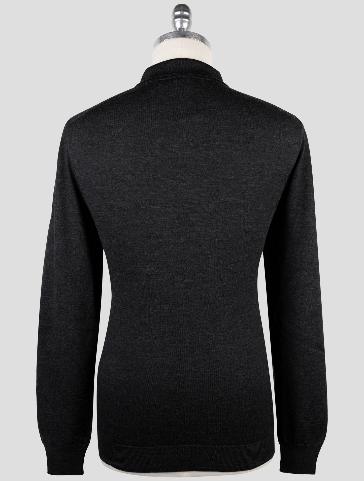 Kiton Dark Gray Wool Sweater Polo
