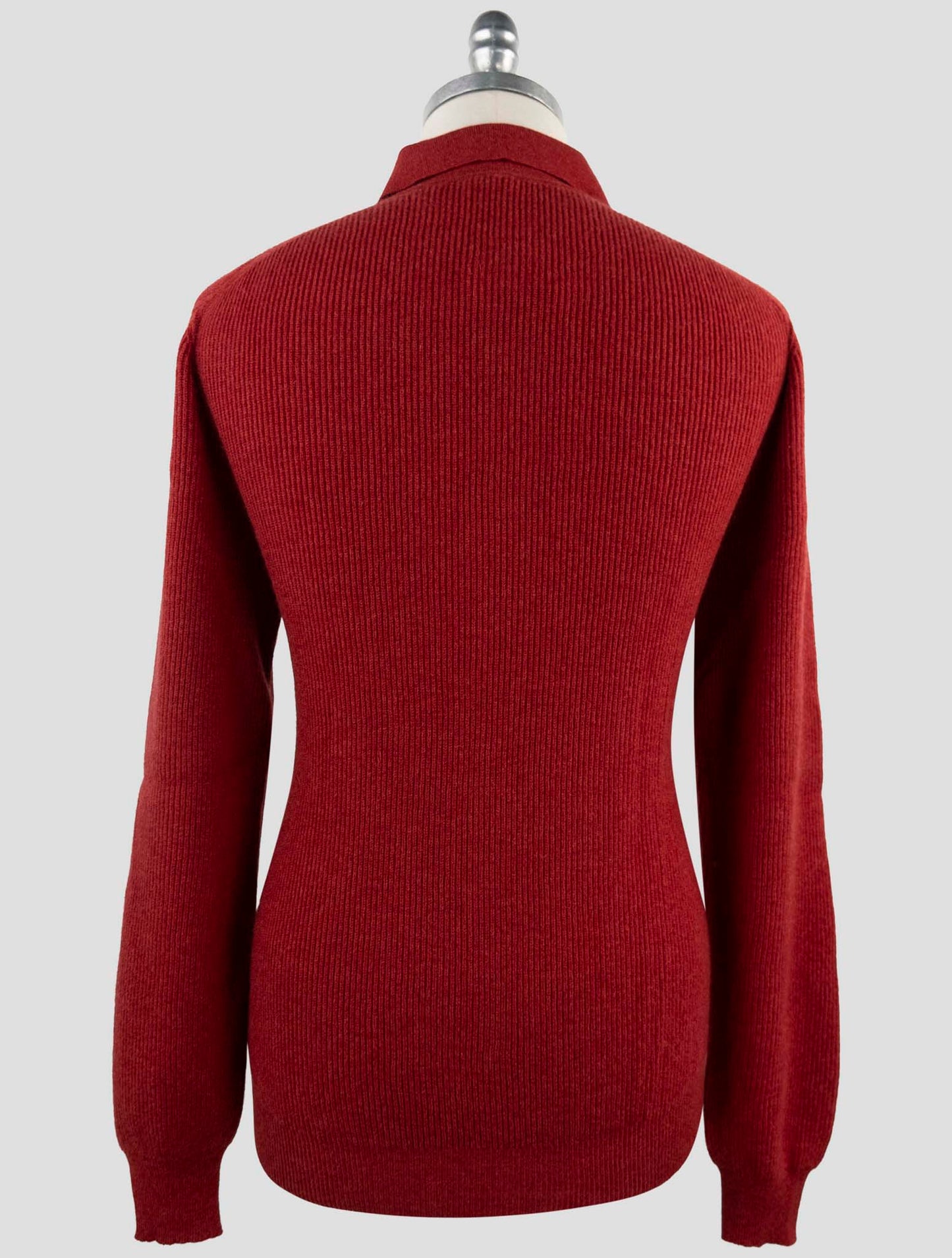 Kiton Red Cashmere Sweater Polo