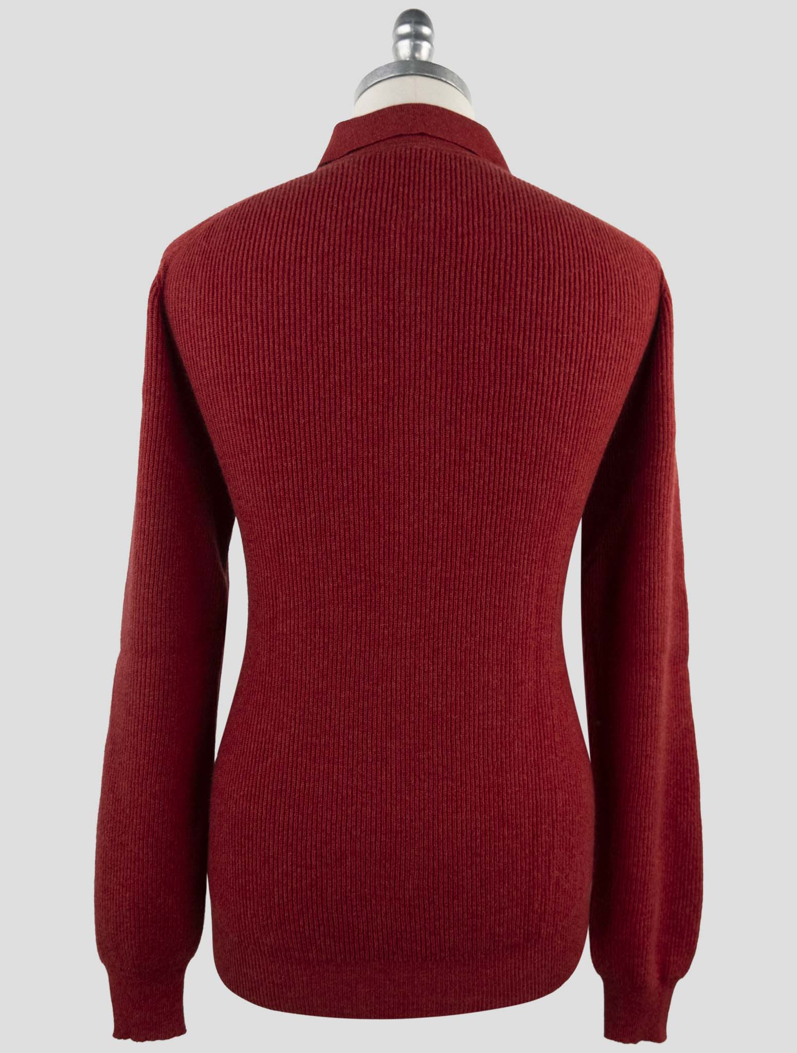 Kiton Red Cashmere Sweater Polo