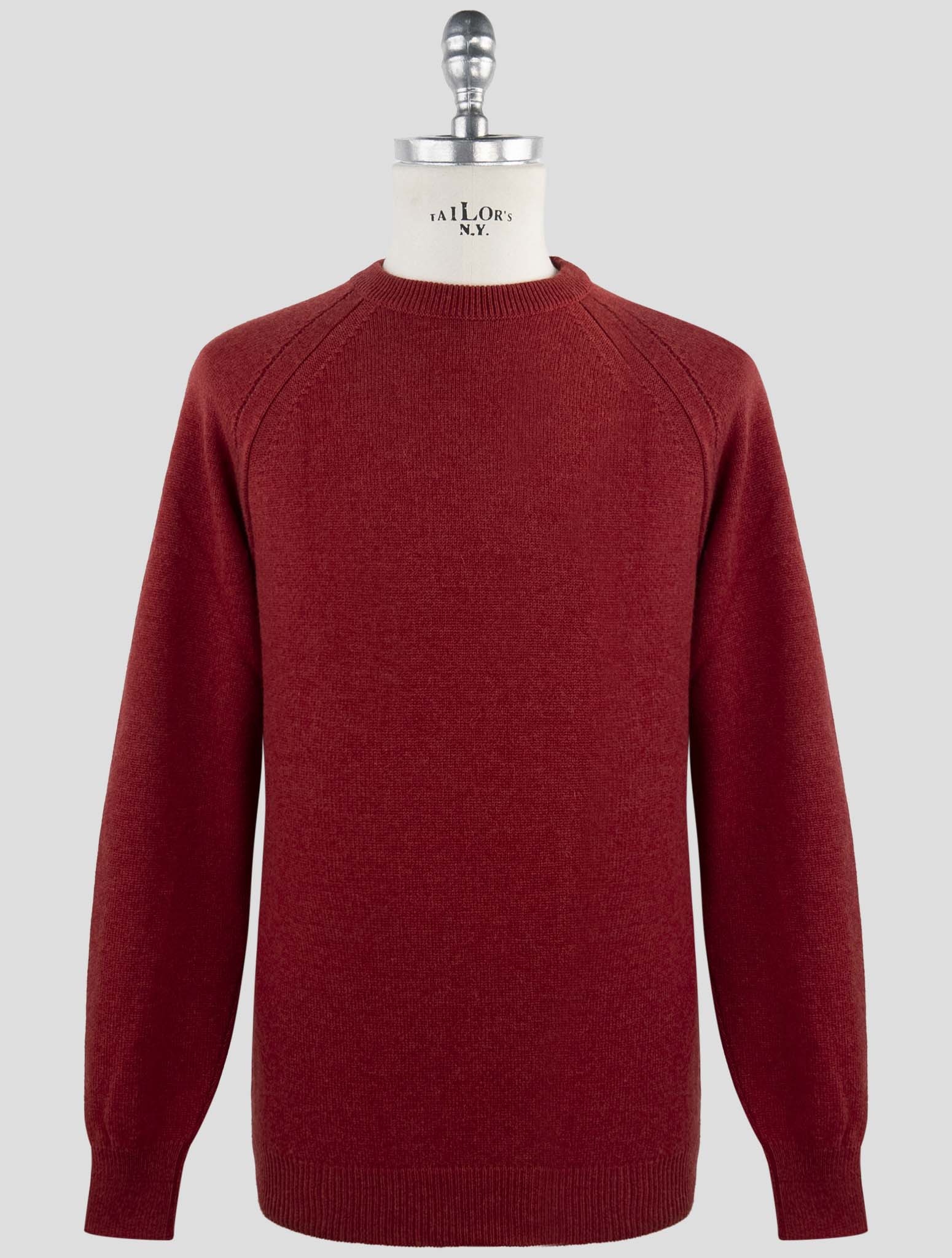 Kiton Red Cashmere Sweater Crewneck