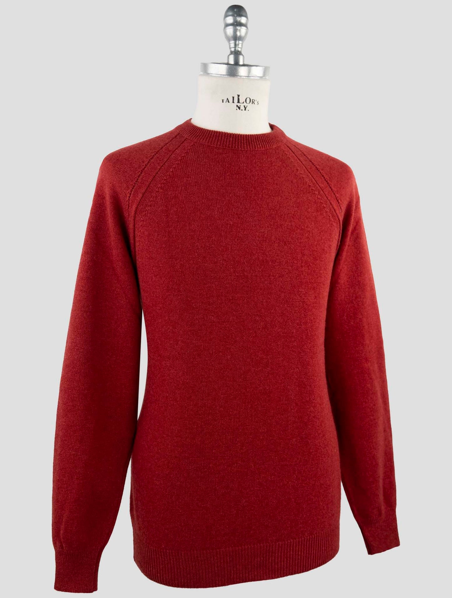 Kiton Red Cashmere Sweater Crewneck